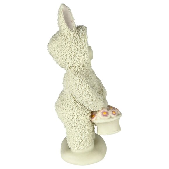 Dept 56 Snowbunnies Figurine A Basket Of Cheer Pink Flowers Easter Snowbabies - Picture 4 of 8